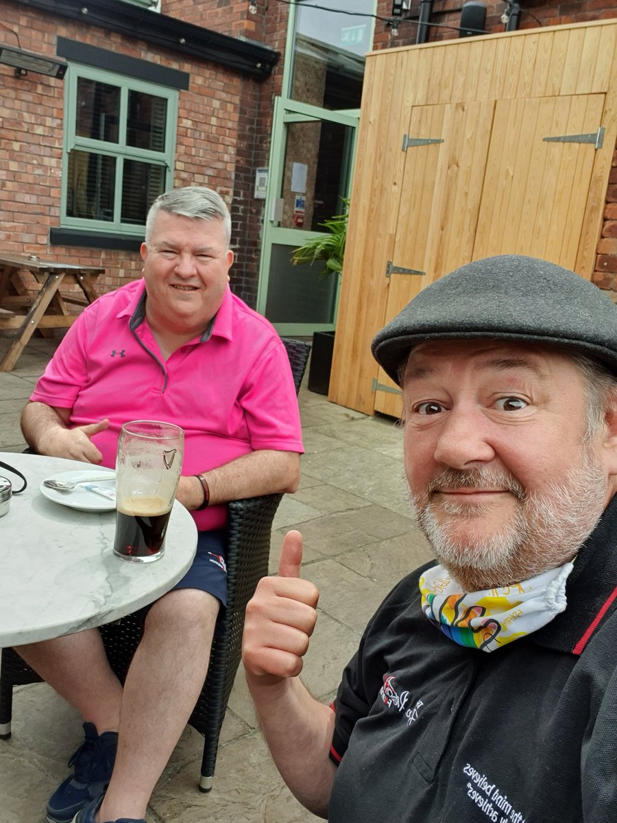 JohnnyVegasReal's tweet photo. Not every day you get your photo taken with an MBE. You're too humble mate &amp; it's so well deserved but you're right. Never was I prouder of our community here in @sthelenscouncil , Newton-le-Willows &amp; new found friends in Merseyside &amp; how everyone pulled together thanks to Martin https://t.co/BzDgSQSgnT