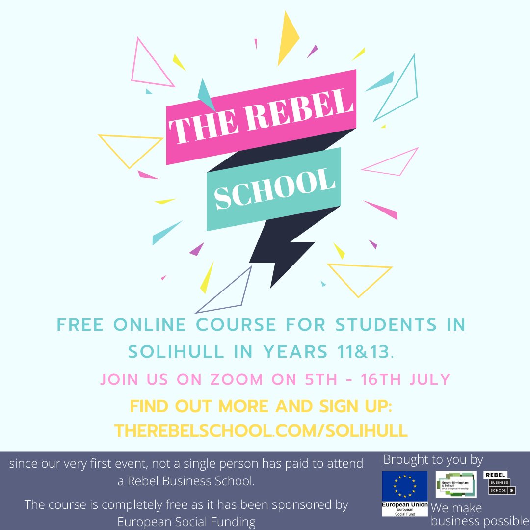 CovidCurrent's tweet photo. Free online course for students in Solihull in years 11 &amp; 13! The sign up link for Solihull is here: https://t.co/QvOyUfuDLx https://t.co/2CWk89W0xS
