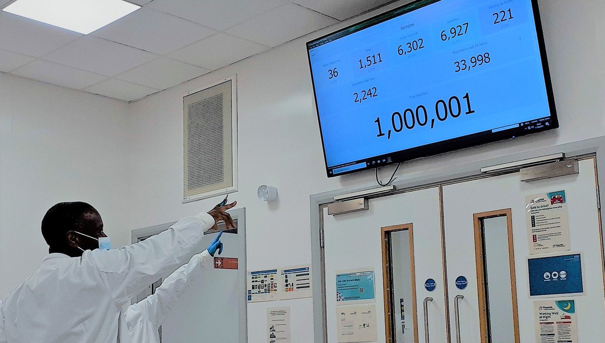Thanks to the amazing team @CovidhubNE for lab testing 1 Million people for COVID so far. Life saving work from a diverse and talented team of <a href="/NewcastleHosps/">Newcastle Hospitals</a> staff.