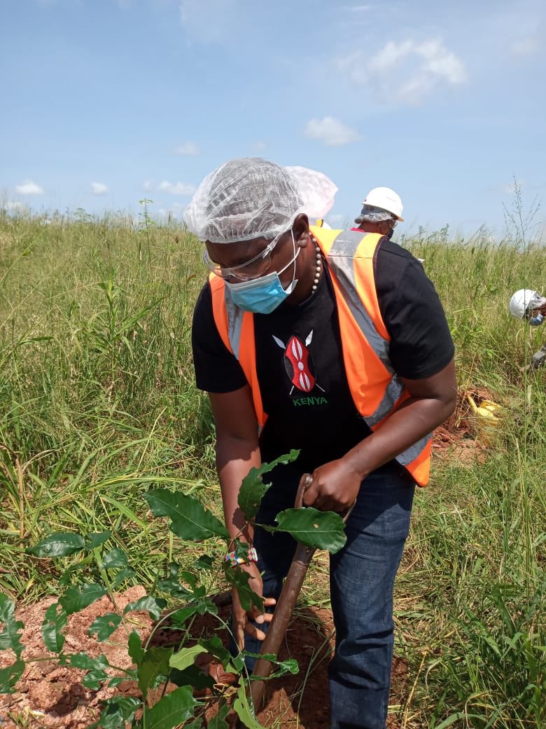 The Managing Director TFC ⁦<a href="/Orumoi/">Orumoi Jonah</a>⁩ participated in planting of trees ⁦<a href="/BaseTitanium/">Base Titanium</a>⁩ Kwale County in conjunction with the Ministry team. #Goinggreen ⁦<a href="/Min_TourismKE/">Ministry of Tourism and Wildlife</a>⁩ ⁦<a href="/NajivuniaUkenya/">#NajivuniaKuwaMkenya 🇰🇪🇰🇪🇰🇪</a>⁩ ⁦<a href="/magicalkenya/">Kenya Tourism Board</a>⁩