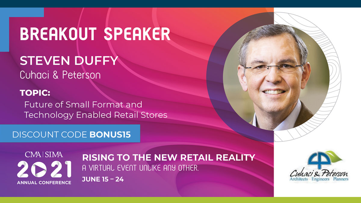 cuhaci_peterson's tweet image. Today is the day! Join our Steve Duffy for an informative discussion on the future of small-format and technology-enabled retail stores at the 2021 CMA | SIMA Annual Conference. Last chance to save 15% off registration here: bit.ly/CMACON21 #FutureShop #Microfulfillment