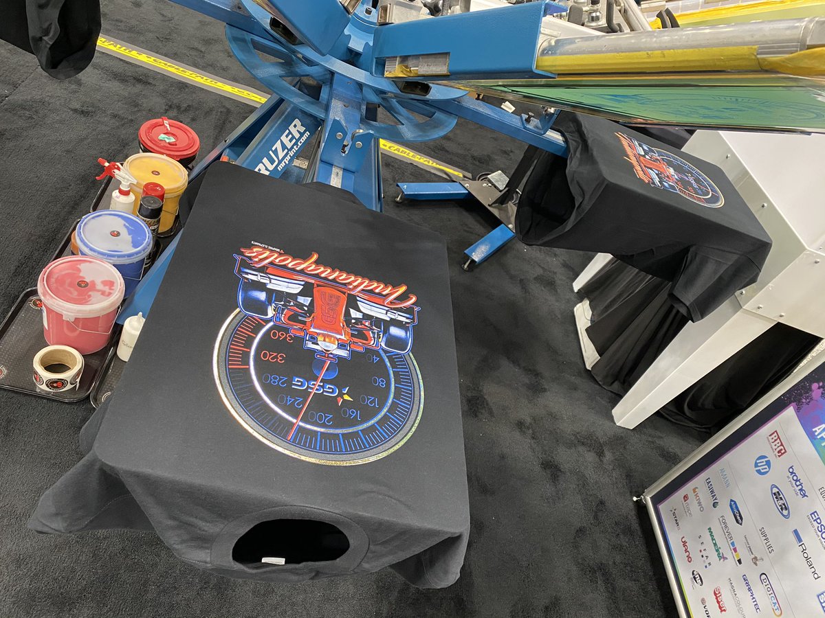 GraphicElephant's tweet photo. Last day of the @gp_expo Indy, make sure to stop by @GoGSG and pick up a sample shirt for free. By popular request, here is the spec sheet. #GoGSG #GraphicsProExpo #ScreenPrintingSpecSheet #SpecSheet #ScreenPrinting #WilflexInks https://t.co/WK3iZ3xxnT