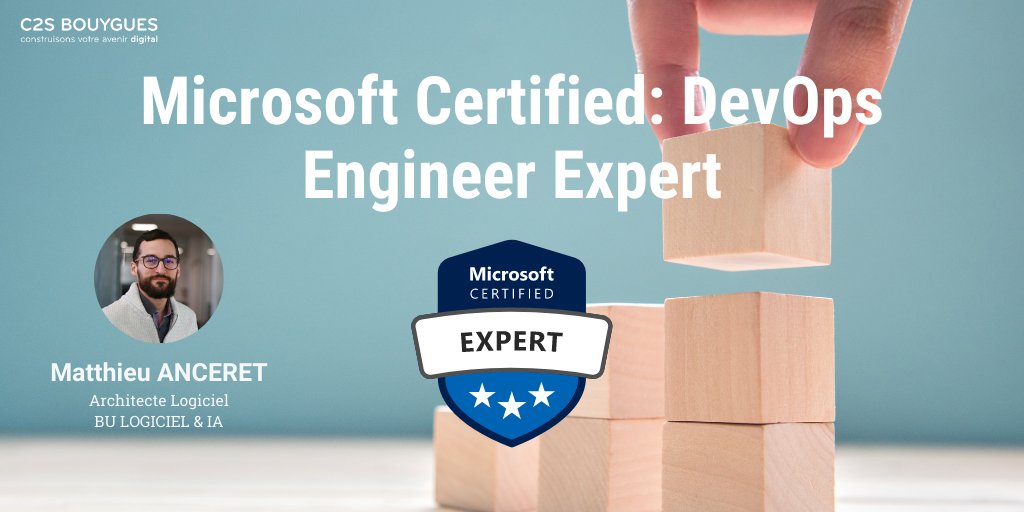 C2S_Bouygues's tweet image. [Certifications collaborateurs 📜]

.@AnceretMatthieu, Architecte Logiciel dans l’équipe de @BrunoOndet a obtenu la certification #Microsoft Certified : DevOps Engineer Expert »

Une très belle performance pour notre #architectelogiciel ! Bravo à lui ! 👏