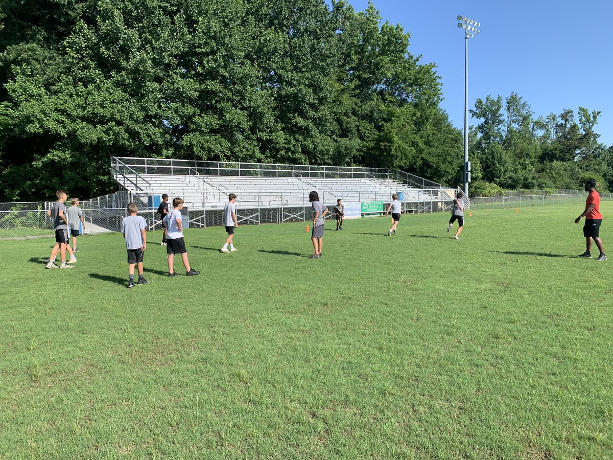 LMS Football in full swing this summer! #workinghard #cantwaituntilfall #hotasmess #needmorewater <a href="/LIONSLMS/">Liberty Middle</a>