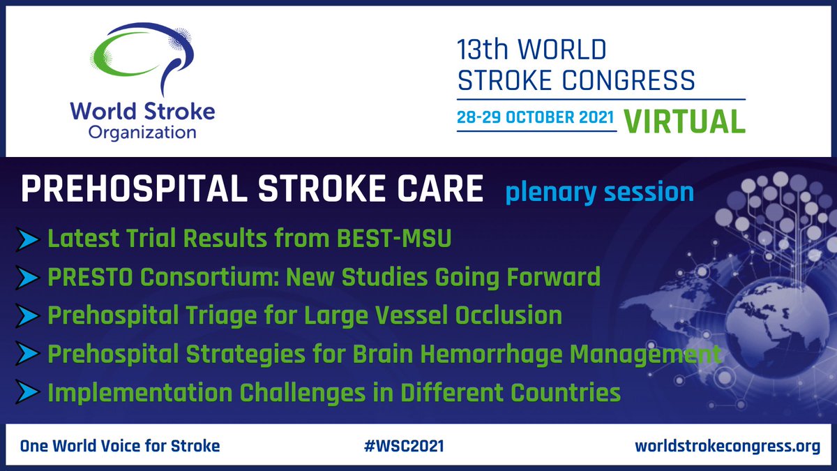 WorldStrokeOrg's tweet photo. 🎓 #WSC2021 will bring the latest science, clinical trials, and guidelines to #stroke prevention, treatment, rehabilitation, and support, from every part of the globe.
Discover the plenary sessions, part of the scientific program here➡️https://t.co/whK0OcTIIZ https://t.co/66Nf7bnyxE