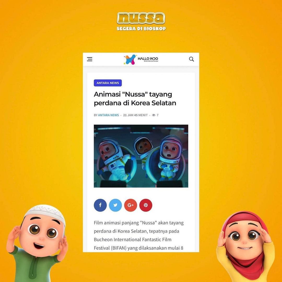 andywindarto's tweet photo. Elu bilang radikal radikul kek, nyatanya Nussa malah di apresiasi di negara lain. Selamat tim creator Nussa, https://t.co/hN6d6OjW8V