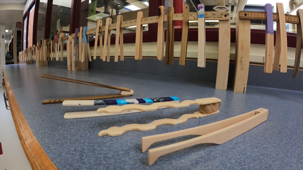 StarkeInd's tweet photo. The Toaster Tong project is wrapping up in the 8th Grade #SRMSTechEd #Manufacturing Unit. Students are coming up with great designs in @LiverpoolCSDNY! Real world #STEM problem solving in action! @SRM8rHumanities #LiverpoolLeads https://t.co/NTKgpuOk3J