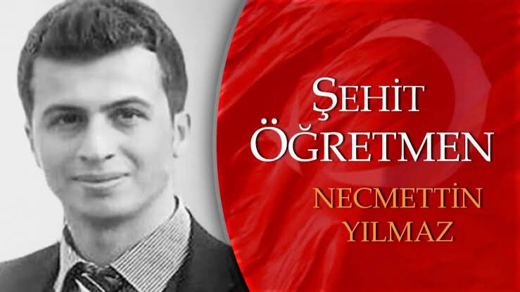 Bu güleç yüzlü Necmettin Öğretmen mi ?
O cehaletle giriştiği savaşta Ebu Cehil’in türedileri tarafından şehit edildi. 
Allah rahmet eylesin 
mekanı cennet olsun
#NecmettinYılmaz