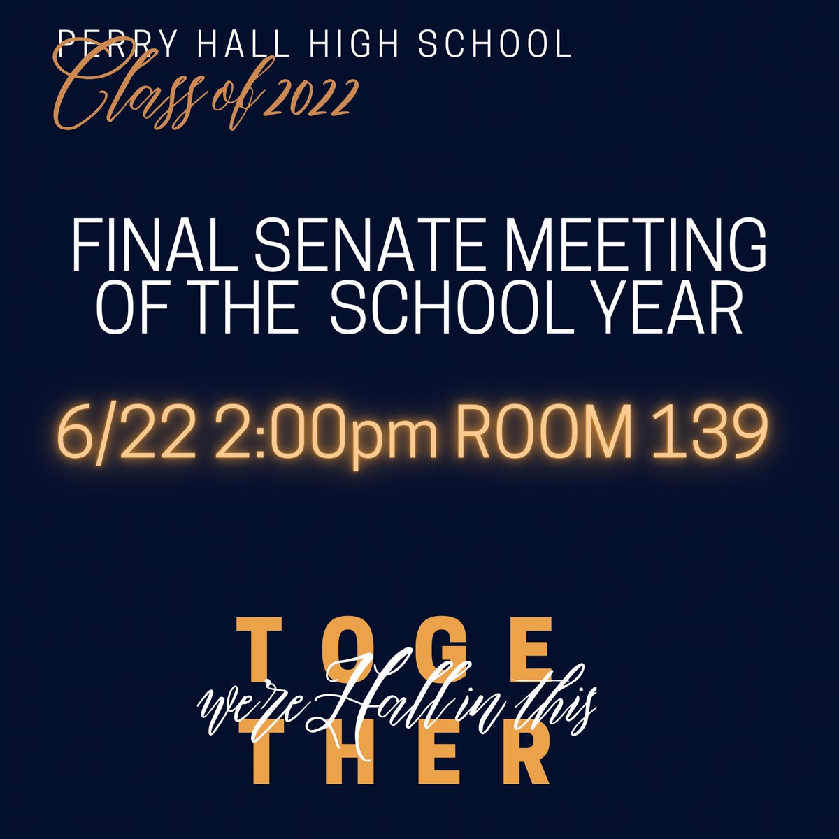 PHHS2022's tweet photo. Hey rising ✨SENIORS✨ Join us for the last senate meeting of the school year!! 

Full post https://t.co/GvGlwAk3Tj https://t.co/1FqIuxBfEg
