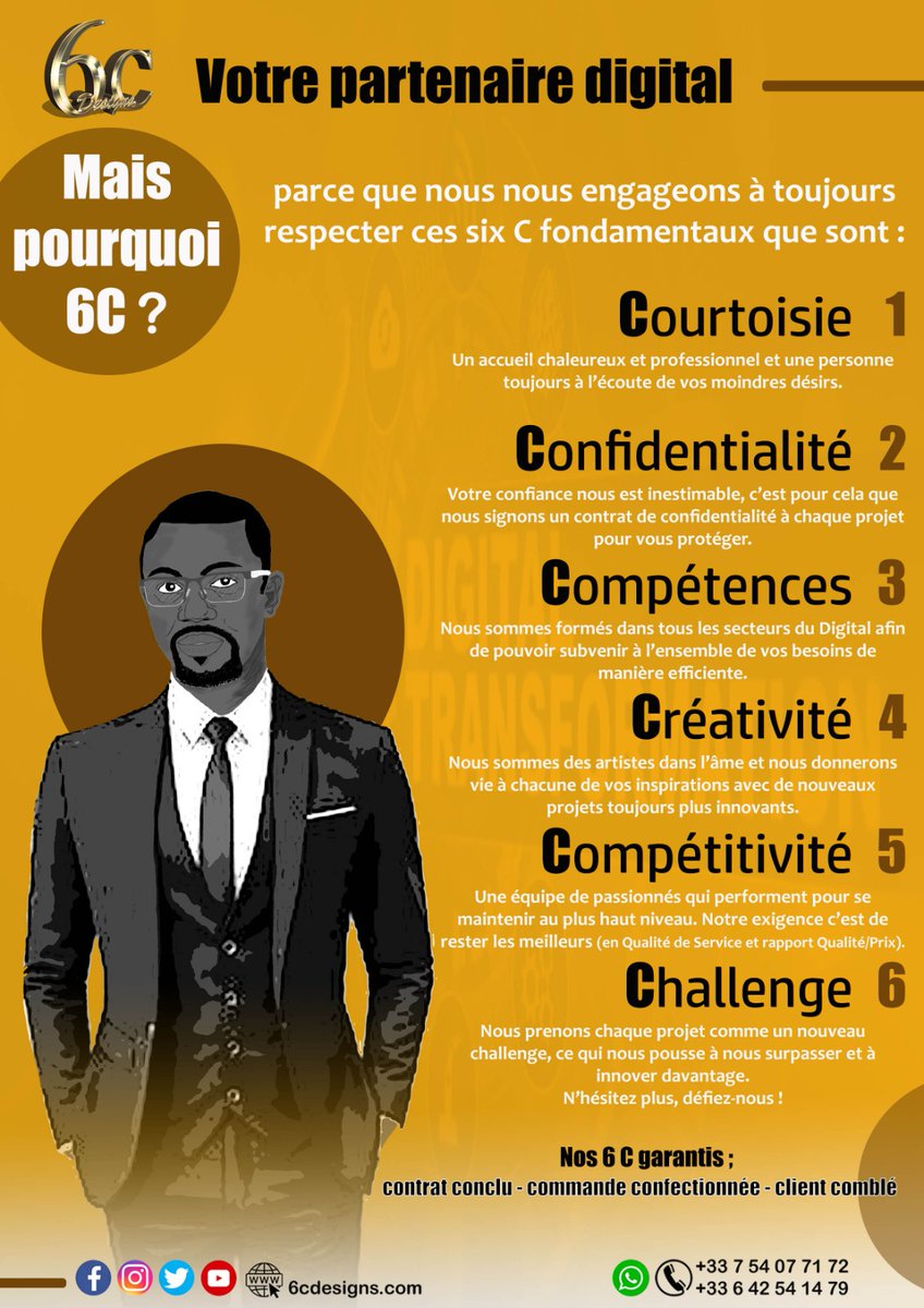 6cDesigns's tweet photo. Épargnez-vous les déceptions et les mauvaises surprises en faisant appel à de vrais professionnels qui prennent soin de construire puis de maintenir un système qualité adapté à leurs objectifs et leur réputation.
Satisfaction garantie avec 6cdesigns. https://t.co/WM0AZF2sXG