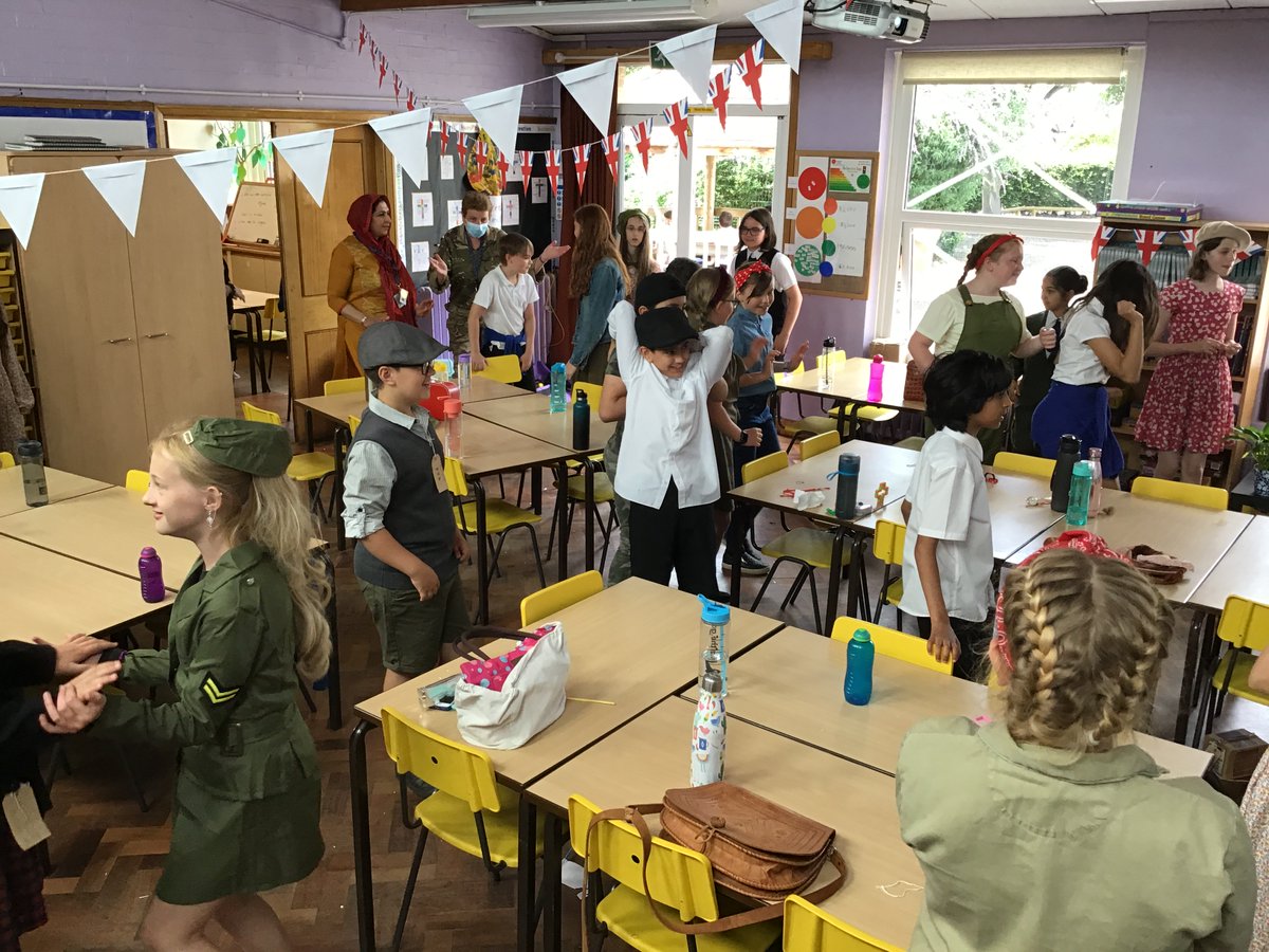 stjohns_year6's tweet photo. A bit of ‘Lindy Hopping’ this afternoon in Class 6. WW2 day is going well #StJohnsCurriculum #learn https://t.co/M2TsXtMVPx
