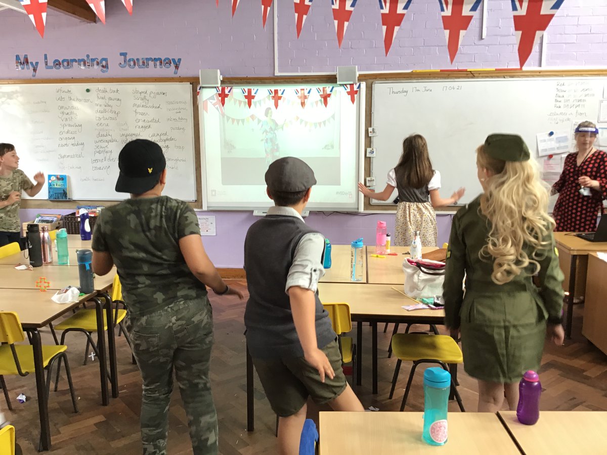 A bit of ‘Lindy Hopping’ this afternoon in Class 6. WW2 day is going well #StJohnsCurriculum #learn