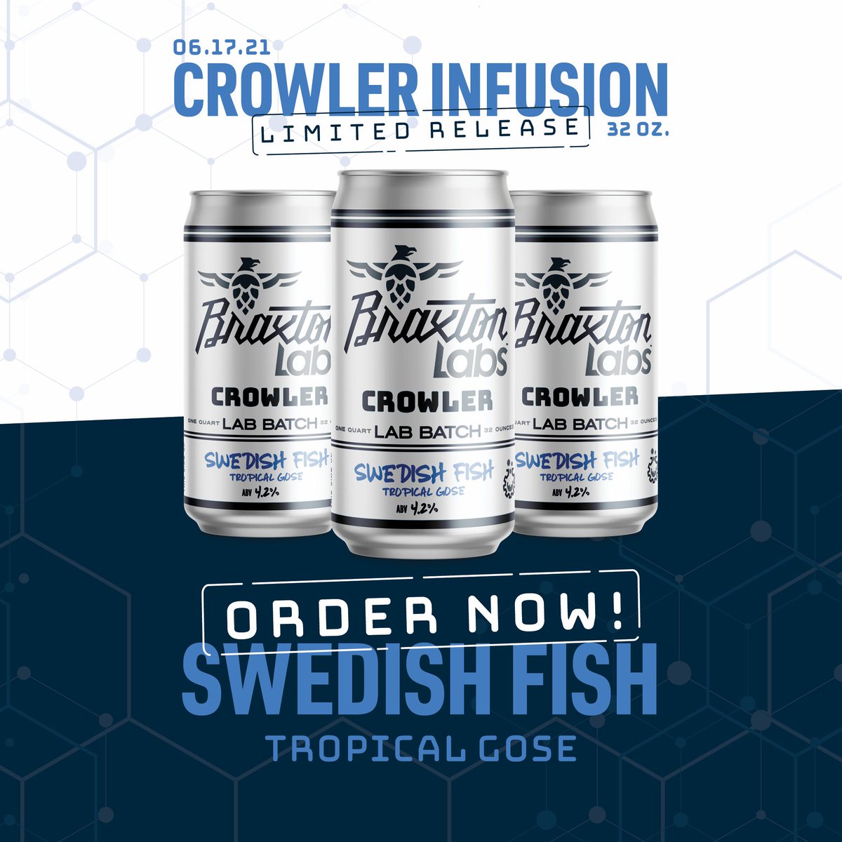Swedish Fish Tropical Gose Crowler Infusion has dropped at the online store! Limited quantity available, so make sure to get yours! (We know you're curious😋)

Hit the link!  bit.ly/2TGSJun