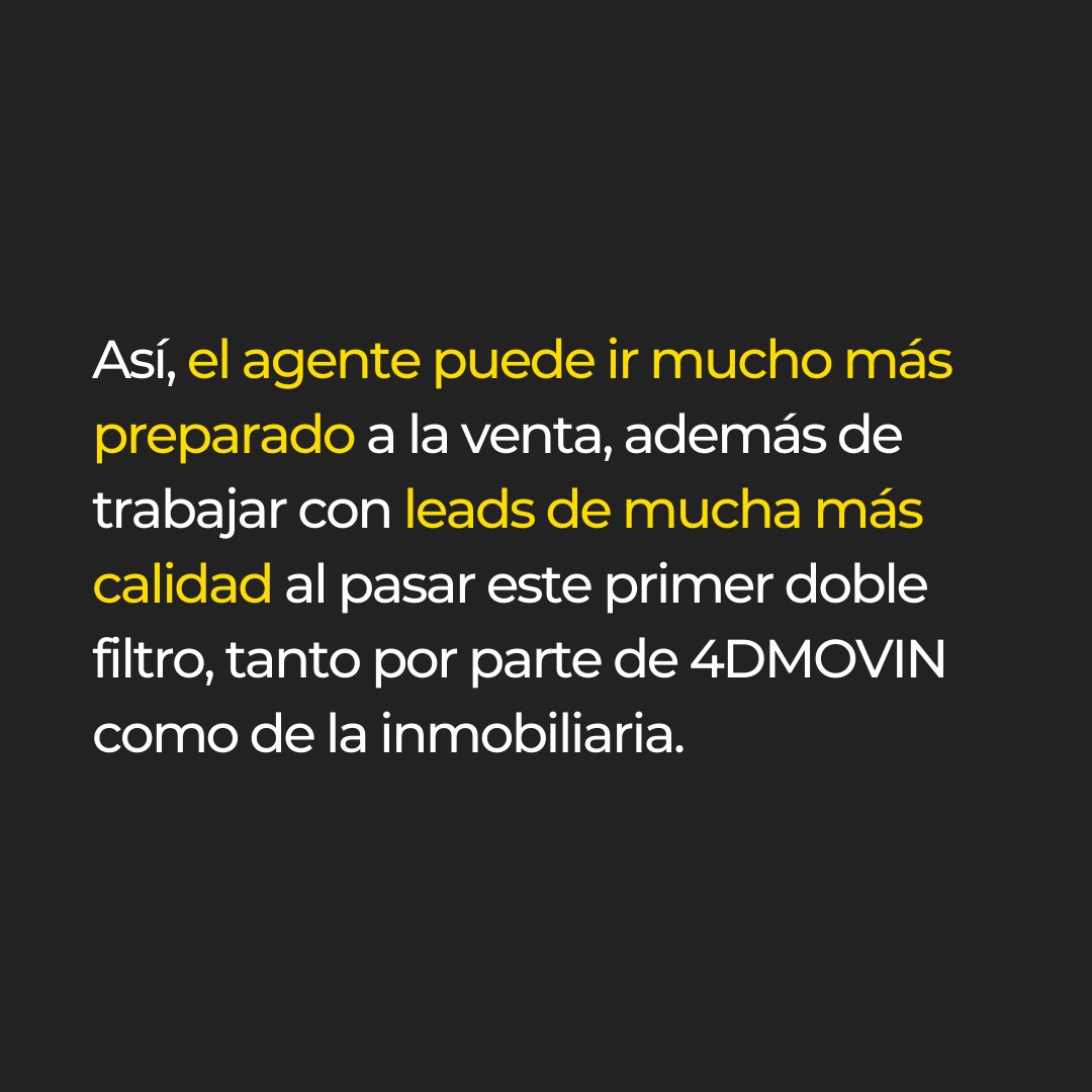 Imagina poder hacerle una pregunta personalizada a tu cliente cuando te hace una demanda✨¡Ahora es posible con 4DMOVIN!

👉🏼 Empecemos a darle una buena experiencia al cliente y demostrémosle que queremos conocerlo desde el principio. 

¡Contáctanos!

#realestate #inmobiliaria
