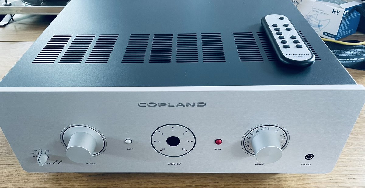 Midlandaudiox's tweet photo. Finally our @copland_dk #csa150 has arrived a much bigger amplifier to the #csa100 and more to ally convincing too tge #scandinaviandesign is a personal favourite of mine and this amplifier is poised to do great business @midlandaudiox #belbroughton #worcestershire #madeindenmark https://t.co/RffLu1RkUX