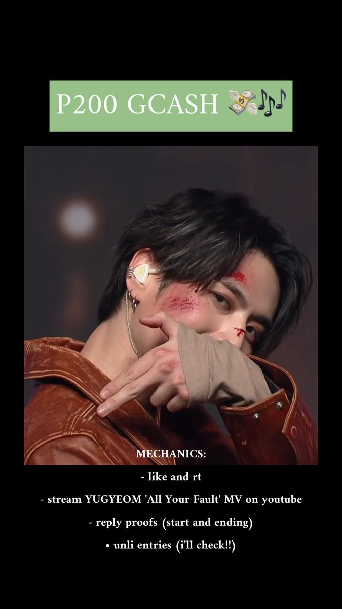 urquokka's tweet photo. PH GIVEAWAY • GCASH • STREAMING

1 winner of P200 via gcash!! 💸💸💸

- stream #GOT7𓅪 #YUGYEOM #AllYourFault MV on youtube (https://t.co/n6pepXB1xI) and reply below proofs
- like and rt this tweet;
- unli entries ;)

END: June 20, 2021 (Sunday) 12PM https://t.co/SrYTsKgtED