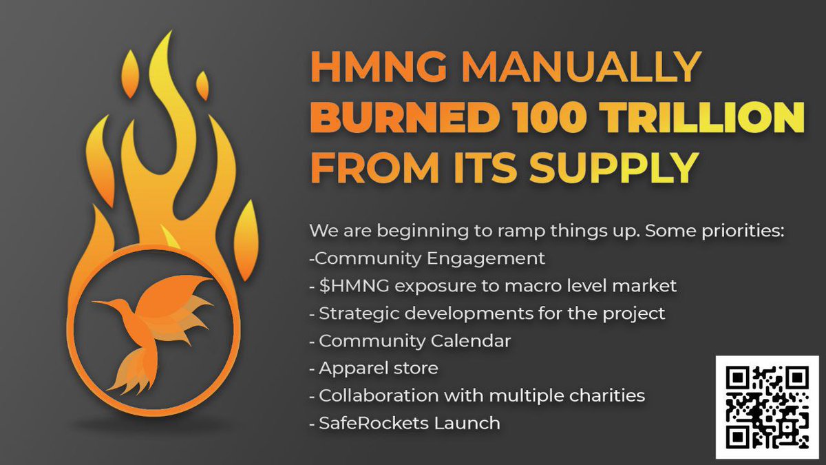 MASTERMAG2's tweet photo. WE WILL MANUALLY
 BURN🔥🔥🔥💯 
$HMNG 
#HmngBsc 
To the moon🚀🚀🚀 https://t.co/jYheFbmJcA