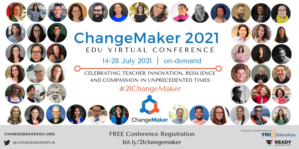 Don't the best FREE PD opportunity you'll find all year! Two weeks of access to 60+ sessions that will let you find the sessions you want, when you want them, anytime, anywhere!

Registration here: bit.ly/21changemaker

#edchat #21changemaker #NTOY21 #k12