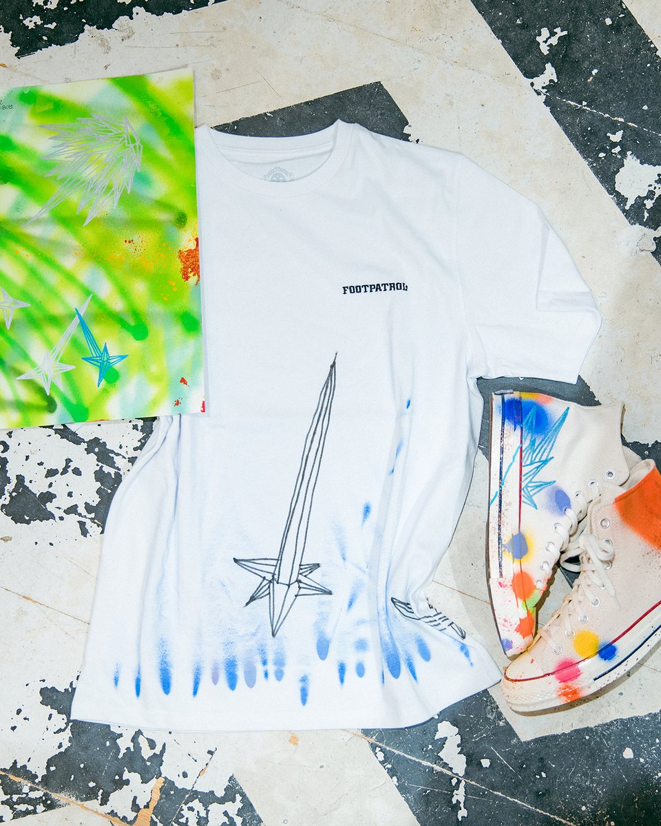 Footpatrol_ldn's tweet photo. Alternatively, check out the live auction where you can bid to win a hand painted, signed @robiwalters print, a pair of the custom painted Converse Chuck 70’s and a Footpatrol T-shirt. Click here to find out more: https://t.co/ijOHCUeAiv #FPCommuniT #CommuniT #RobiWalters https://t.co/Q4dt4tGI6o