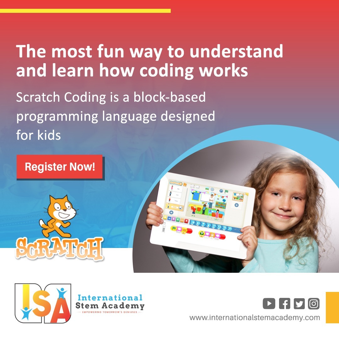 isastemacademy's tweet image. Scratch is an innovative block-based programming language for children. It helps them understand coding and create projects with a block interface.

For more info:tinyurl.com/hfp8c87y

#internationalstemacademy #scratch #scratchcode #scratchcoding #scratchcodingforkids