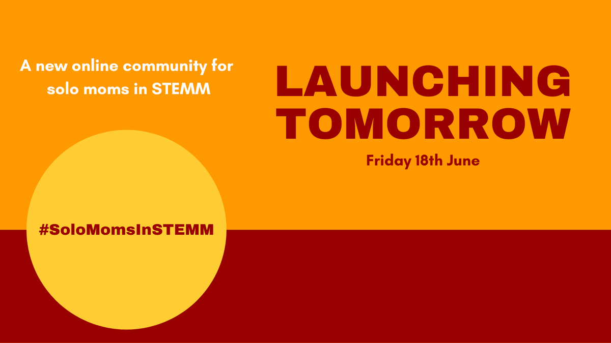 mothersinsci's tweet photo. We're so excited for launching a new online community for #SoloMoms in #STEMM tomorrow! This support group was requested by members of our community, and we hope it will help them enjoy motherhood and thrive in their STEMM careers. #SingleMoms #WomenInMedicine #WomeninSTEM https://t.co/35pxychjqM