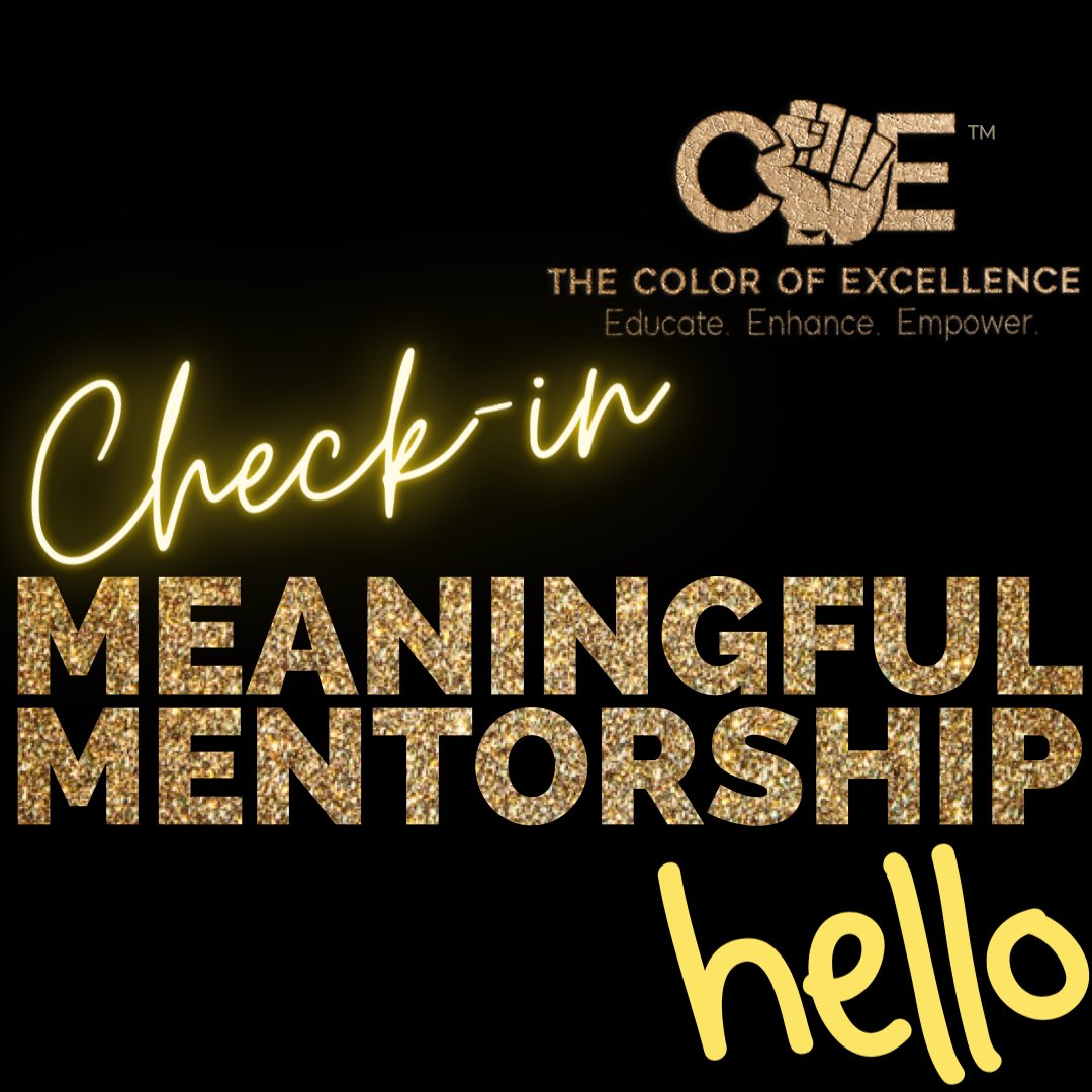 colorofexcellen's tweet photo. A CHECK-IN can really brighten your #COE family #member’s day!
#MeaningfulMentorship
🖤 #Mentorship, #Partnerships, & #Training Committee ©
✊🏾✊🏿✊🏼✊🏽 @colorofexcellen™
#TheColorOfExcellence #TheColorOfExcellenceMembership #AttorneysOfColor #LawStudentsOfColor #nonprofit https://t.co/5r0vNZzdGy