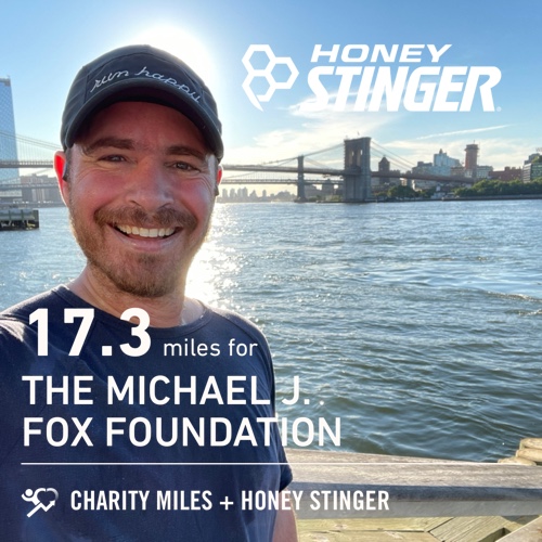 CharityMiles's tweet photo. 17.3 @CharityMiles for @MichaelJFoxOrg. Thanks @HoneyStinger! #SweetenTheBurn #HiveFive https://t.co/hOyQe5LpYR