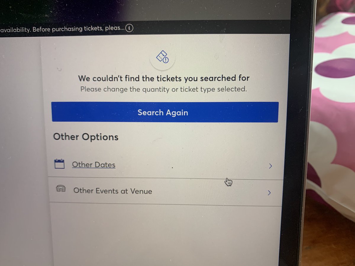 cometheroux's tweet photo. @Wimbledon I have entered my unique code but every time I ‘find tickets’ it says an error has occurred 😭😭😭 https://t.co/gRZmNEbrge