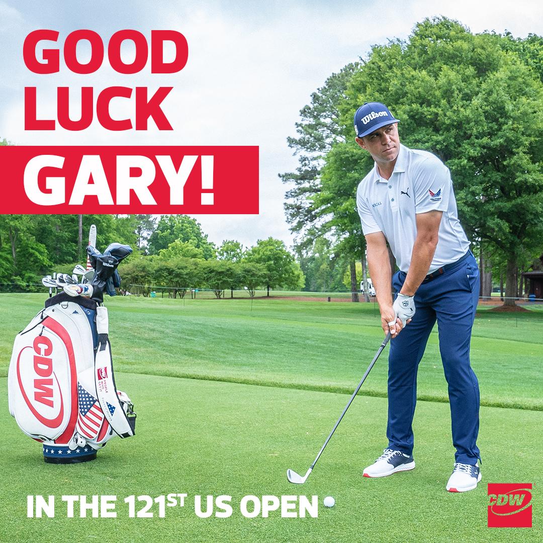 CDWCorp's tweet photo. Good luck to CDW Brand Ambassador @GaryWoodland in the 121st #USOpen at Torrey Pines this week! His tee times are Thursday 7:51 AM off #1 and Friday 1:36 PM off #10. https://t.co/F23lFBd8a0