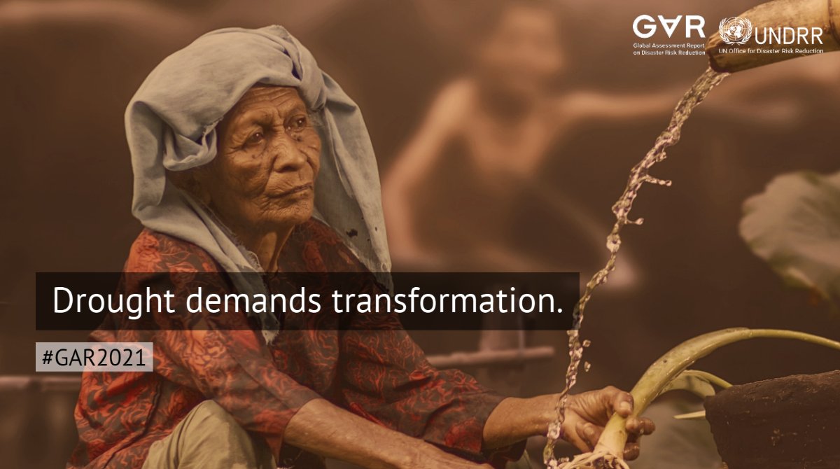 Like many hazards, drought is complex.

Addressing it will require:
⏩partnership
⏩public awareness
⏩participation
⏩provisions of funding. 

Tune into <a href="/UNDRR/">UNDRR</a> #GAR2021 to learn more: ow.ly/UJUz50Fcazj