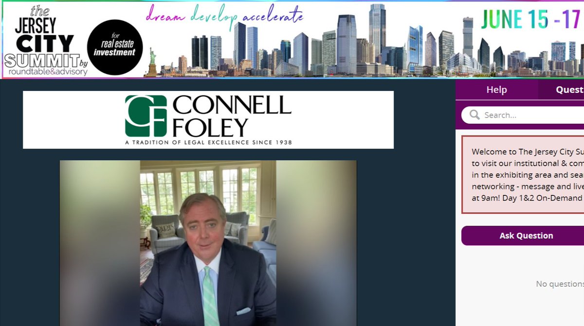 We'd like to thank our Summit Co-Chair Nevins McCann of <a href="/ConnellFoleyLLP/">Connell Foley LLP</a> for his noteworthy opening remarks at our <a href="/TheJCSummit/">The Jersey City Summit</a> this morning! 
#TheJerseyCitySummit #JerseyCitySummit #JerseyCity