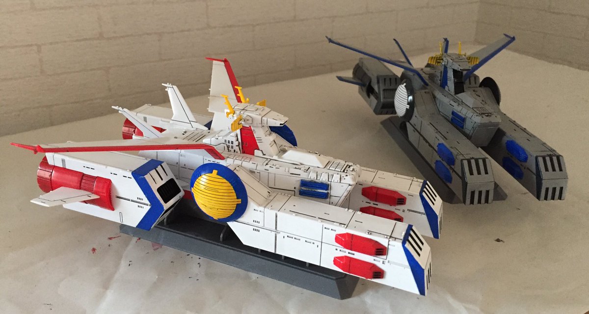 塗装したら別物 EFSFペガサス級と アーガマ級機動巡洋艦