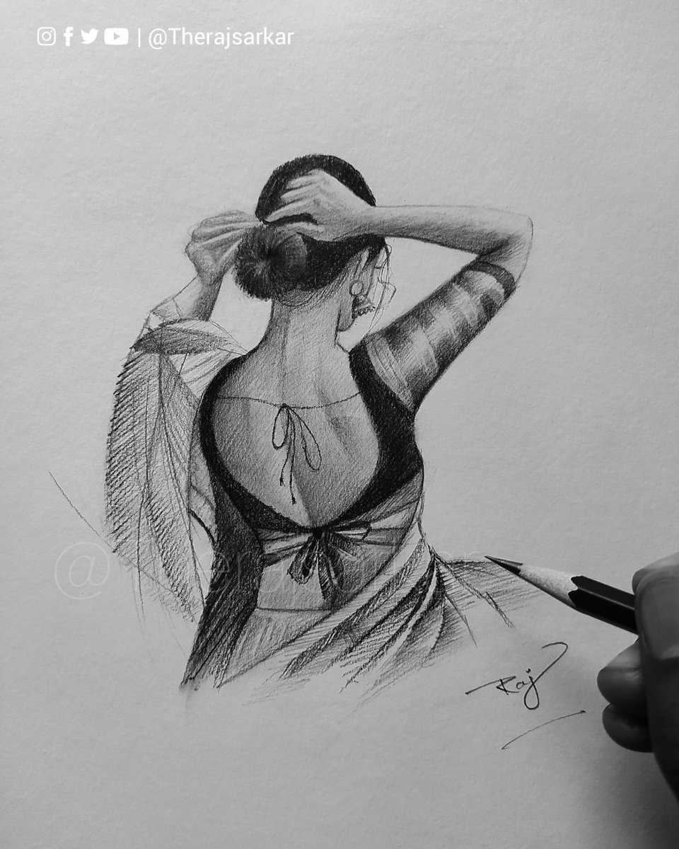 Freehand Graphite Sketch on Paper 

Artist - <a href="/therajsarkar/">RAJ SARKAR | ART | ARTIST</a>  - Follow

#therajsarkar #art #artist #pencil #sketch #drawing #love #beauty #sketchbook #draw #figure #woman #women #charcoal #dailyart #india #goodvibes #Twitter #dailypost