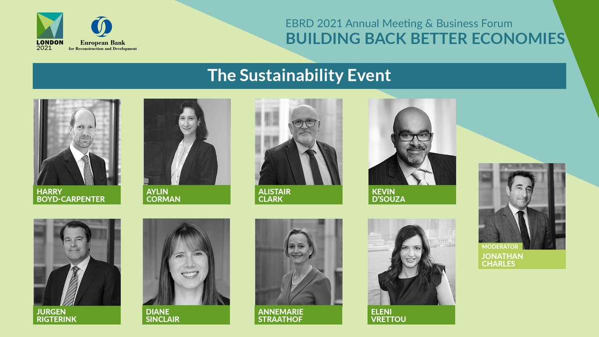 EBRD's tweet photo. The panel will talk how the pandemic has affected the environment and society and how the Bank can increase its support to sustainable and green recovery.
The event will conclude with the #EBRDSustainabilityAward!
ποΈ 29 June 12:00 BST, live on LinkedIn!
https://t.co/SRGMuVCd9F https://t.co/eA9W2wkz0w