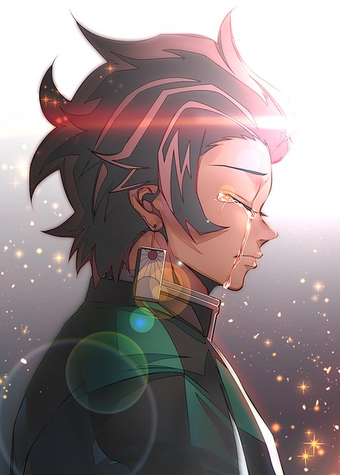 mocomoco(落書き投稿用）さんがTwitterに投稿した竈門炭治郎(鬼滅の刃)のイラスト。