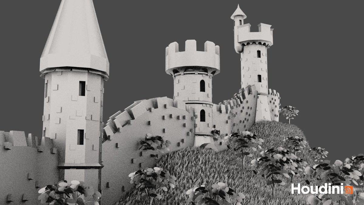 LouArth_'s tweet photo. Procedural tower made in Houdini #Houdini #gameart #gamedev #indiegame https://t.co/VIzkdmNbPe