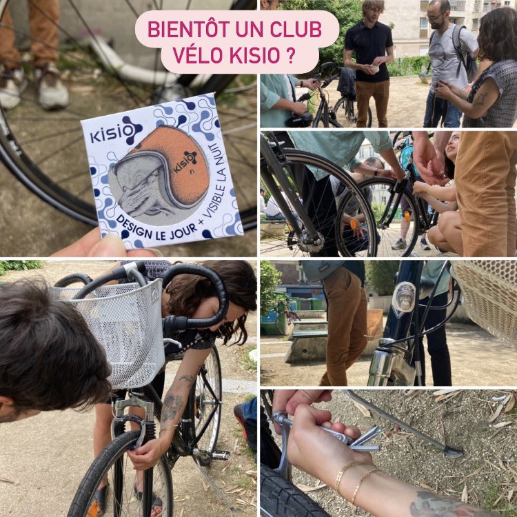 En interne aussi on améliore nos pratiques #mobilite : aujourd’hui c était remise en selle et auto-réparation de vélo. Initié dans le cadre de la safety week…un nouveau club? #safewithkeolis #teamkeolis #teamkisio ..et de super Stickers myflash