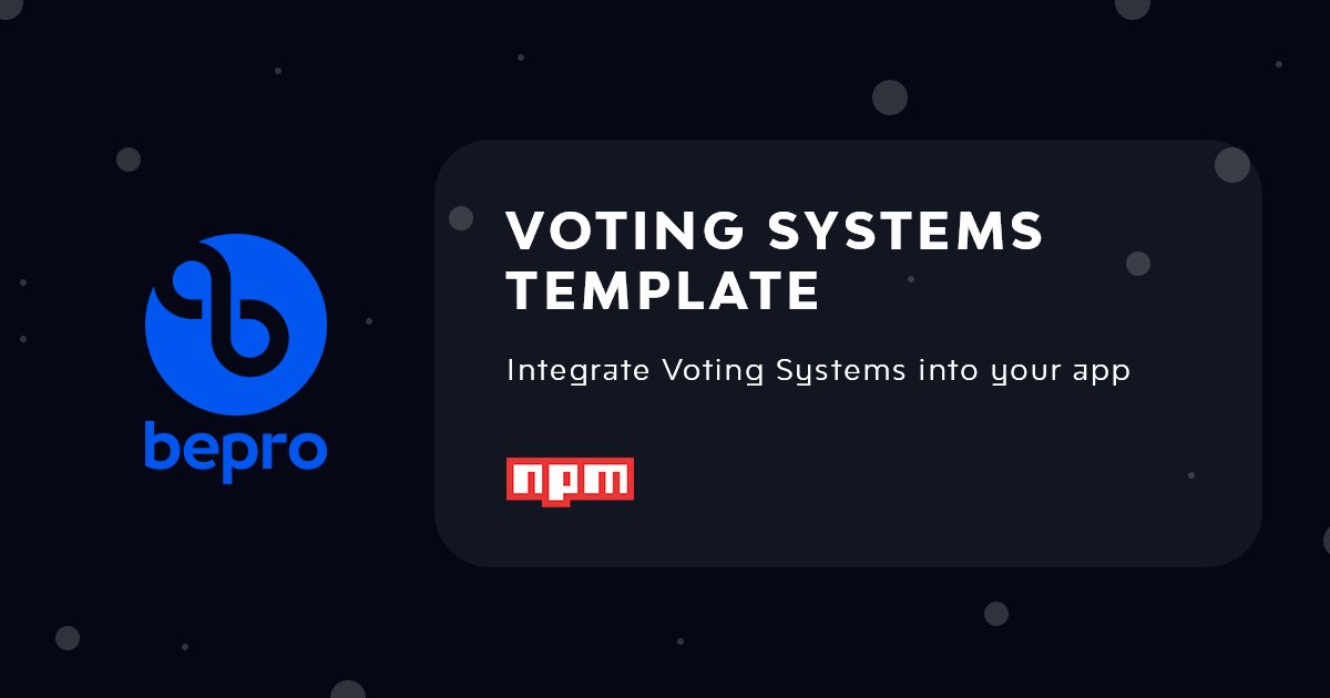 bepronet's tweet photo. ♾ BEPRO Network releases yet another milestone:

⚖️ Voting Systems Templates

Add decentralised governance tools to your community by visiting here:

https://t.co/aJ6Mj12sI9

Don't forget our #BUIDL Grants 2021 Program! https://t.co/CmX8O3esdQ