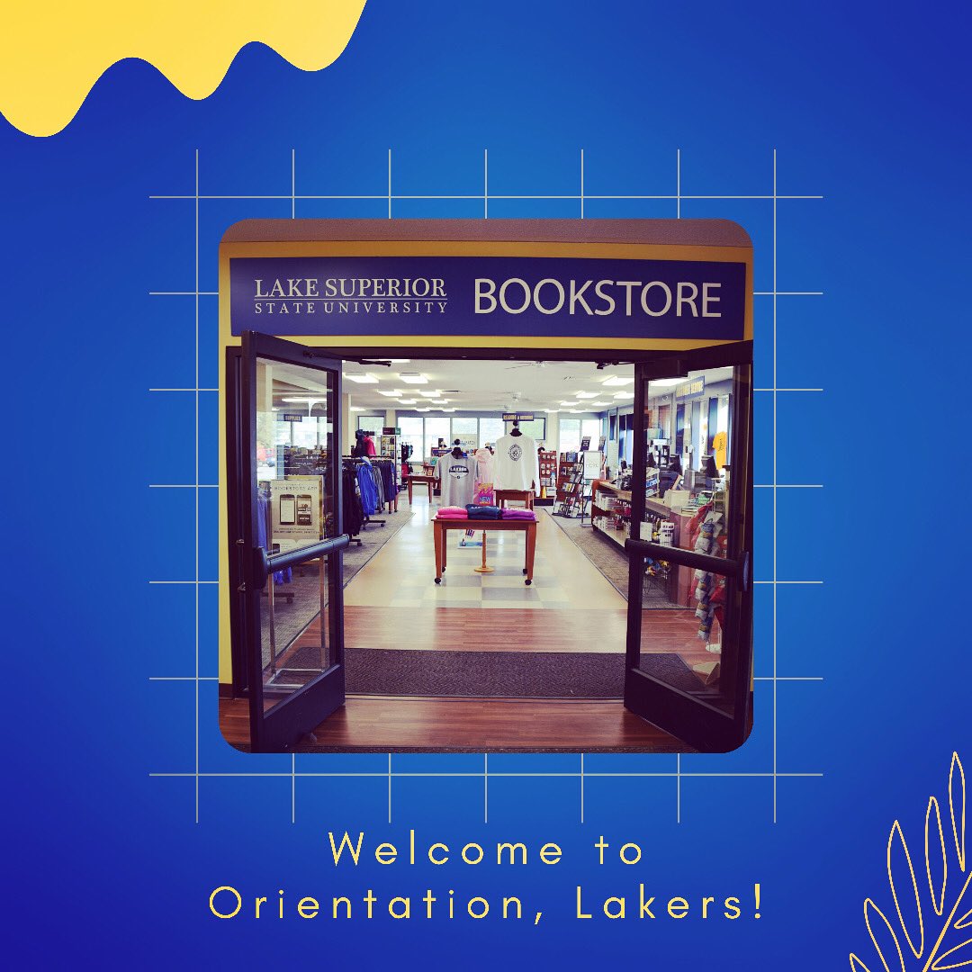 LSSUBookstore's tweet photo. Welcome to Orientation! Stop in and see us at the LSSU Bookstore! We have school spirit merchandise and information on ordering Fall textbooks. Open today till 5pm.

#fallorientation #lakers #LSSU #classof2025 #believeinblue #golakers #bncollegehighlights https://t.co/745Axyd9Vr