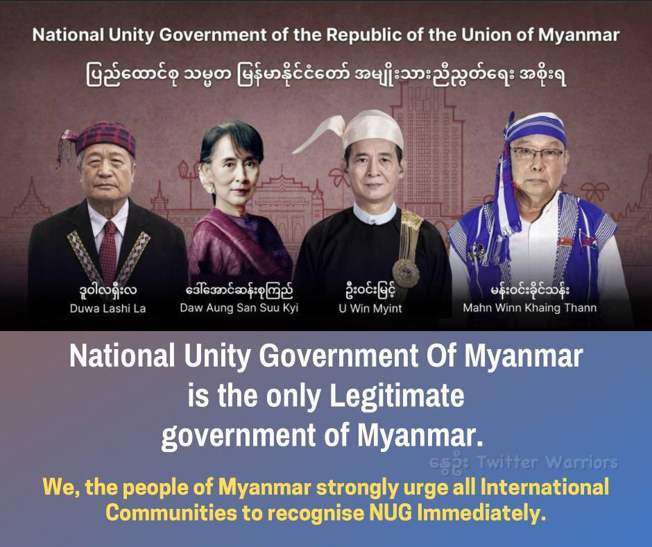 Both <a href="/NUGMyanmar/">National Unity Government Myanmar</a> and Myanmar Military Junta are not invited to attend <a href="/UN_HRC/">UN Human Rights Council</a>'s 47th regular session on June21. <a href="/UN/">United Nations</a> must recognize and invite #OurGovernmentNUG if they really care about human rights.
#WhatsHappeningInMyanmar #June17Coup