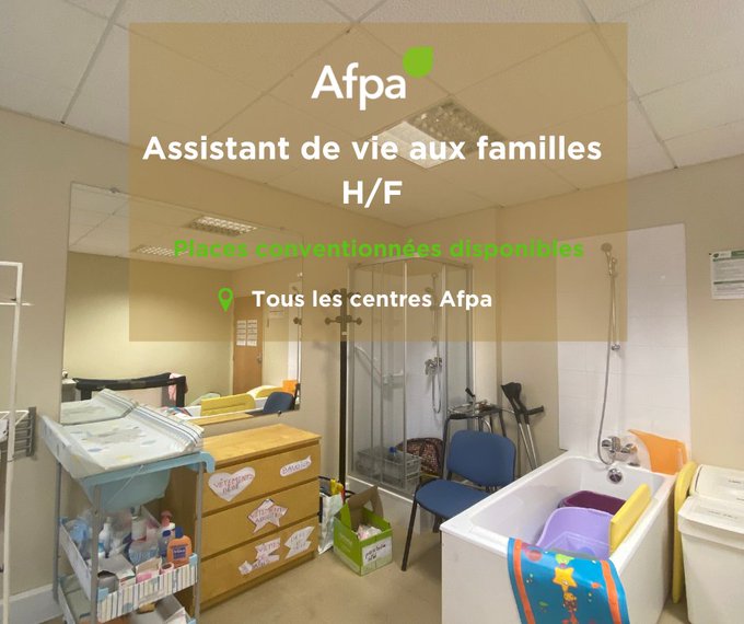 AFPA_IDF's tweet photo. Afpa Ile-de-France recrute des Assistants de vie aux familles sur tous les centres Afpa d'Île-de-France, pour une entrée en formation le plus vite possible.

Pour postulez par mail : mc_psr_region_idf@afpa.fr
Ou appelez le 01 41 72 19 23 https://t.co/gyjHsmSbv4