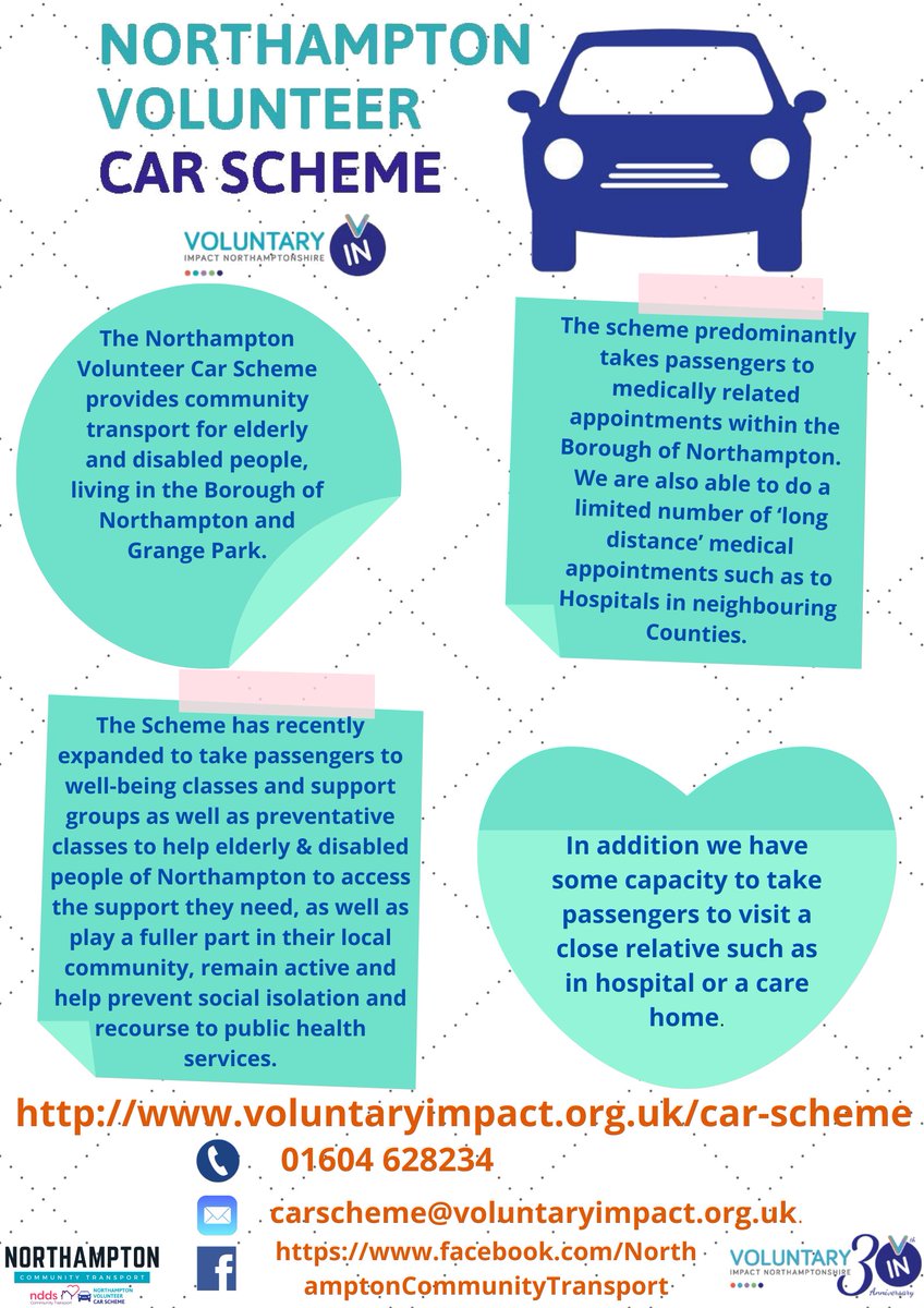 NNCommTransport's tweet image. Reminder of the services we provide to vulnerable members of our community #helpyourneighbour #northamptonvolunteer #communitytransport #helpothers #localcharity #supportlocal