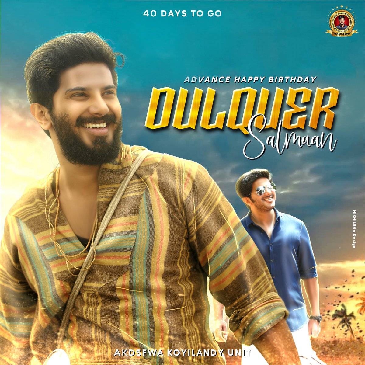 dsfwaiKL56's tweet photo. Here's the 40 Days Countdown Poster For @dulQuer's Birthday ❤️

Design :@NIKHILSHADesign
Team :@AkdsfwaKL56

#DulquerBirthdayFest
#DulquerSalmaan https://t.co/B9YX8fzdn4