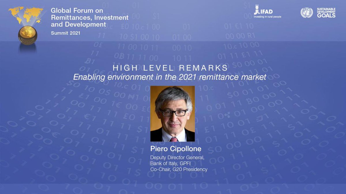 #Italy may revitalize the ‘Intergovernmental Table on Remittances’, a national stakeholders’ network for transmitting #remittance flows through the formal financial system, including low-cost and innovative #financialservices  tailored to migrants' needs'
<a href="/g20org/">G20 United States</a> at #GFRID Summit