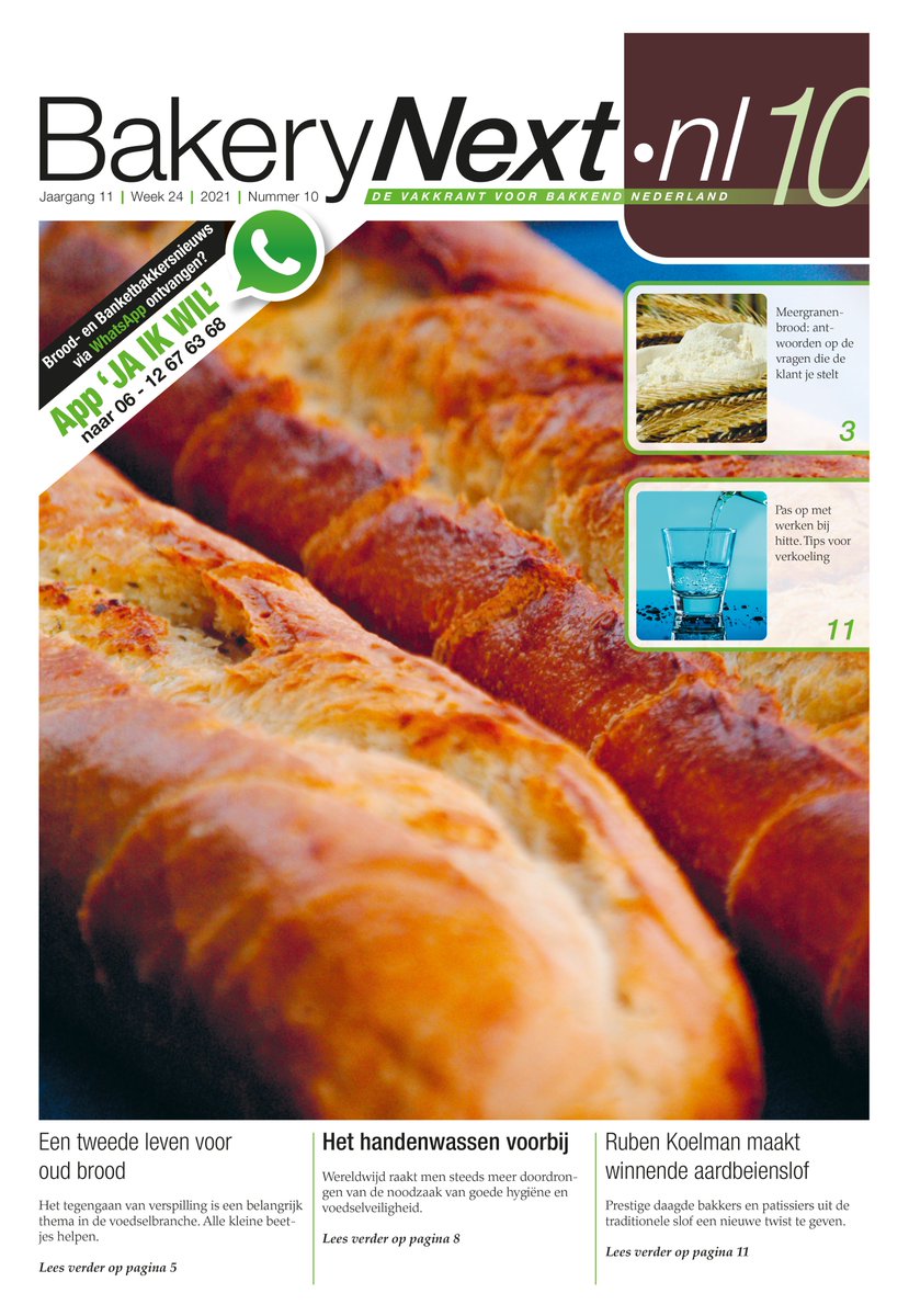 BakeryNext's tweet photo. Ooit een 'broodbiertje' gedronken? En welk bijzonder ingrediënt stopte Ruben Koelman in zijn winnende aardbeienslof? Je kunt het bijna próéven in Bakery Next #10. Zaterdag op de deurmat! Of lees hem nu al online op https://t.co/Q7lBhBbnjv
#bakerynext #bakker #bakkerlaatjezien https://t.co/fCt4C4T5MR