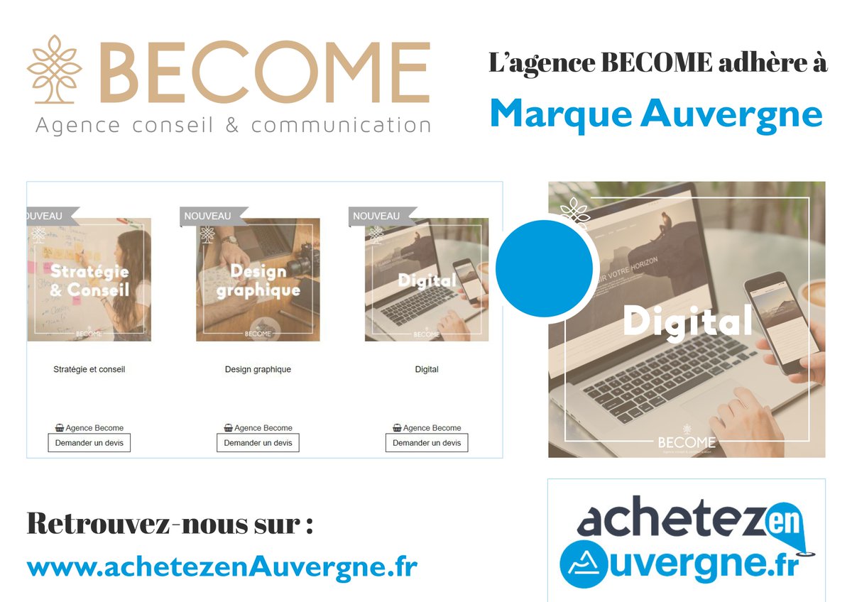 BECOME63's tweet photo. [BECOME adhère à @AuvergneMarque]⛰
S’engager pour valoriser notre territoire et agir aux côtés des acteurs de notre région. Dans le cadre de ce partenariat nous avons ouvert une e-boutique sur: https://t.co/n2nydfmlB9👈🏼
#BECOME #ClermontFd #Auvergne #AuvergnatD1JourAuvergnatTjrs https://t.co/w9tuevFokF