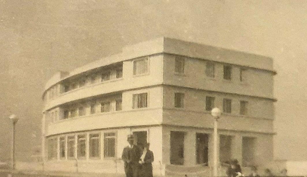 A photograph from a personal collection of Kendal born and former Lancaster photographer Kenneth Mason showing the newly built Midland Hotel in Morecambe, seen here shortly after it opened in 1933.