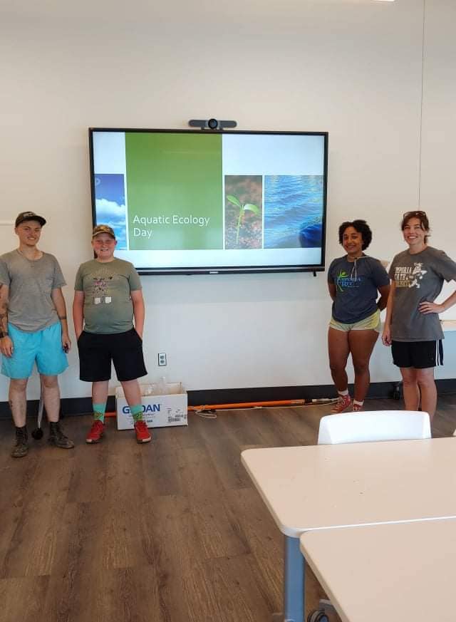 ESU_PAROC's tweet photo. Day 2 of biology camp- Aquatic ecology day was a success!! Thanks to our leaders, graduate student Sean and biology professor Dr. Alexis Powell for volunteering their expertise! https://t.co/S2tVdDxn3u