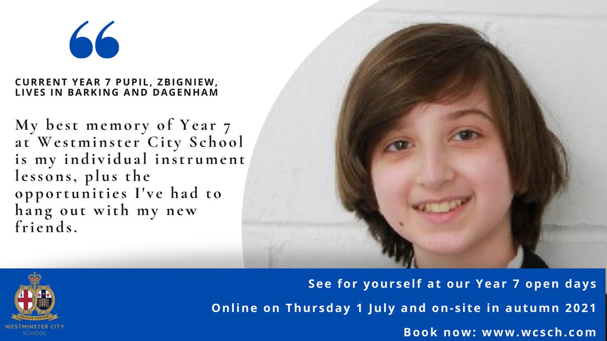 We've been asking our current Year 7 about life at our School!
See for yourself at our online open day on Thu 1 July.
Book now: wcsch.com/535/open-days