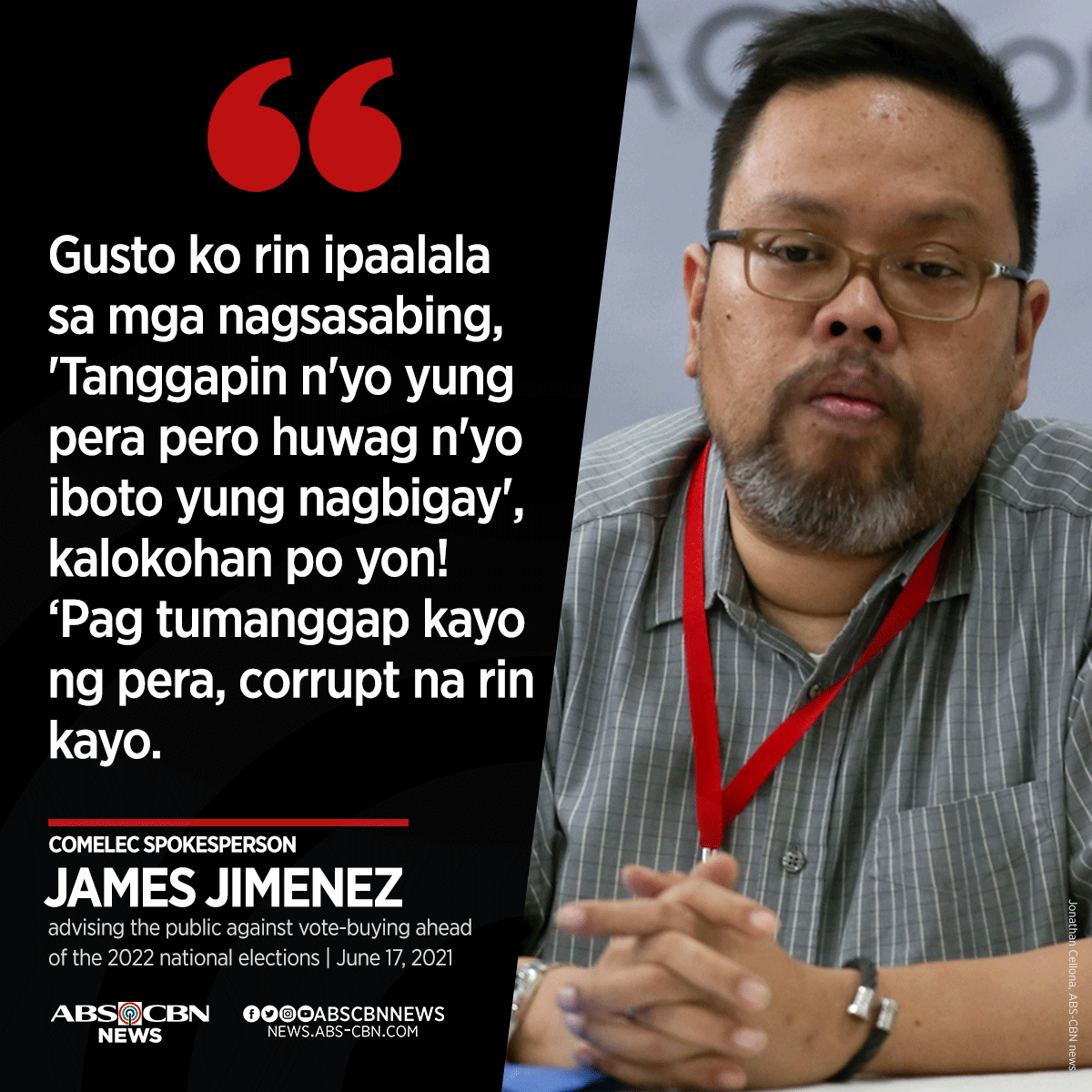 As authorities warn of vote buying going digital in next year's elections, the Comelec issues a stern reminder to the public.

Read: news.abs-cbn.com/news/06/17/21/…